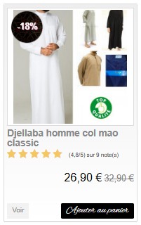 Qamis blanc de qualité 